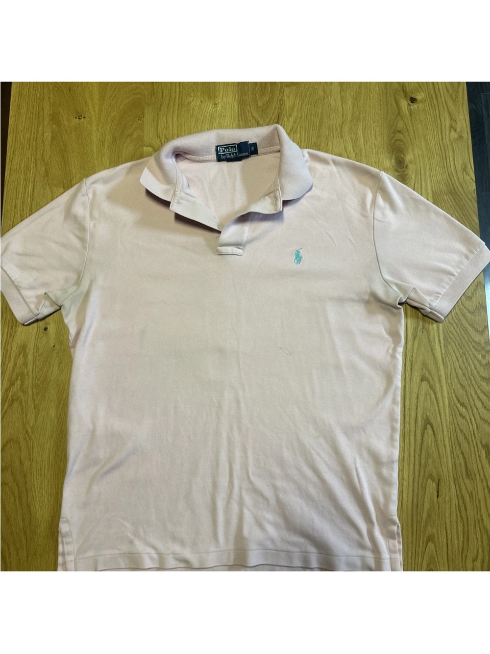 Polo Ralph Lauren Y2K Men’s Light Pink Cotton Short Sleeve Polo Small